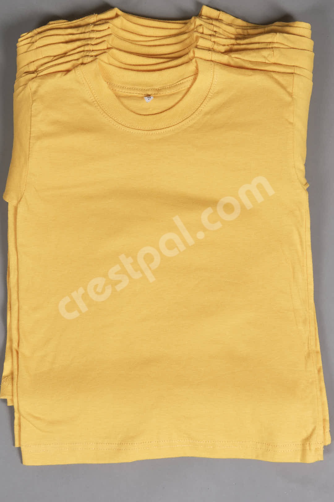 Kids Roundneck Yellow Set 1 — front view on display form